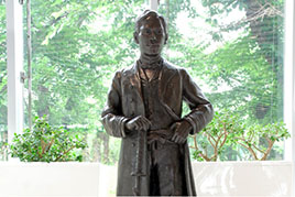 Standing statue of Takeaki Enomoto
