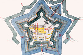 五稜郭的設計圖