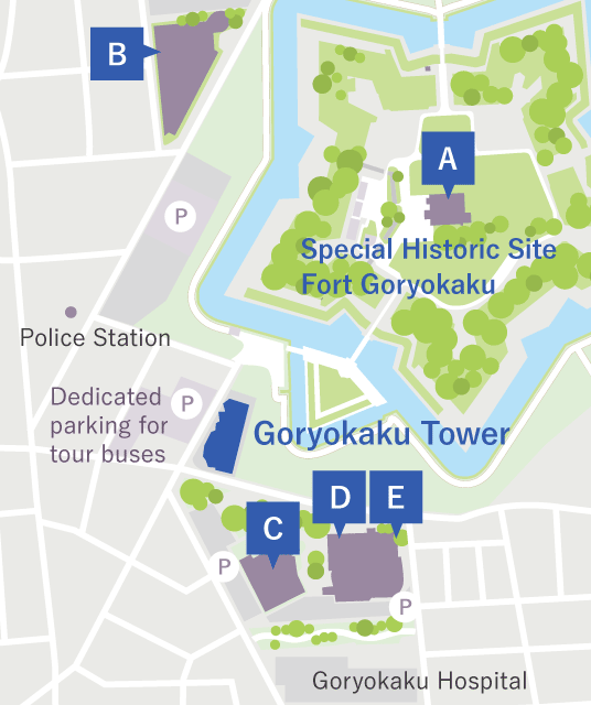 Cultural facilities around Goryokaku